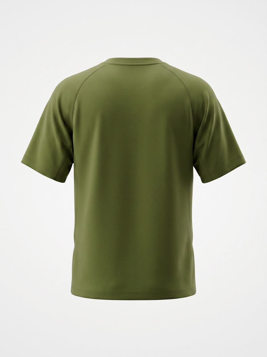 Back view of the olive green Military Cooling T-Shirt