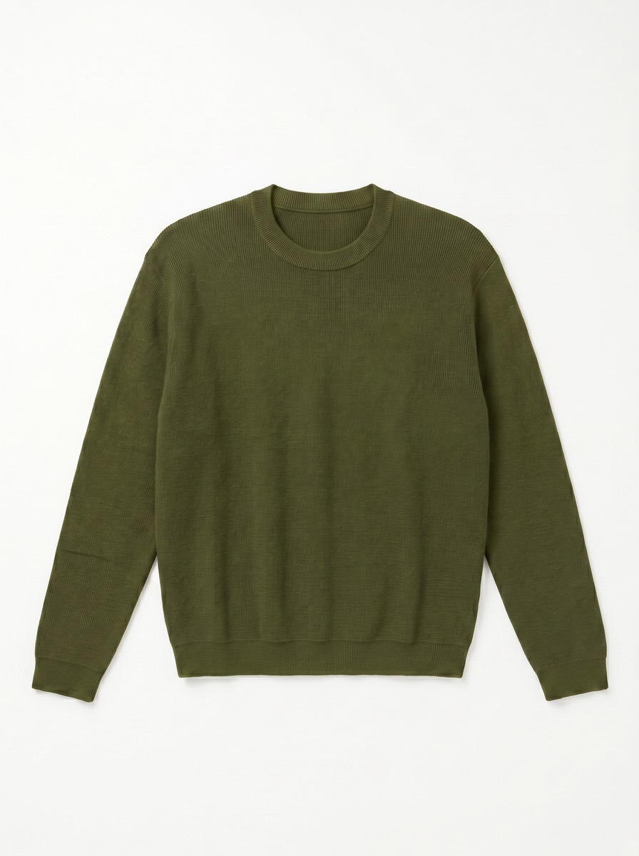 Wearing view of the navy Training Thermal Sweater