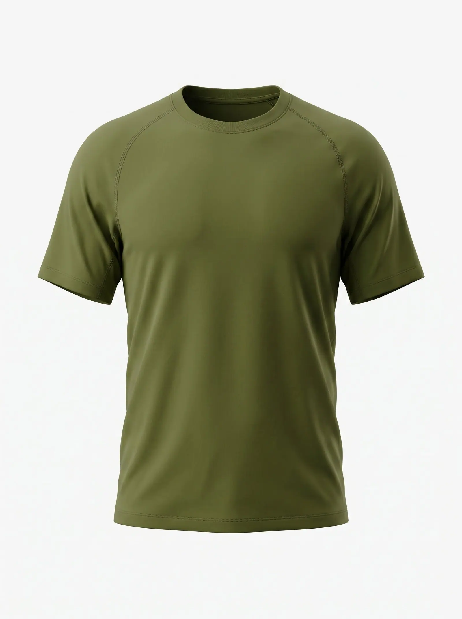 Olive green PCM cooling T-shirt developed for hot-climate professional use